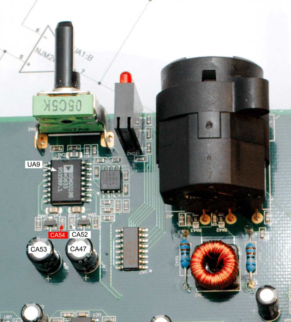 Closeup of Layla3G microphone preamp